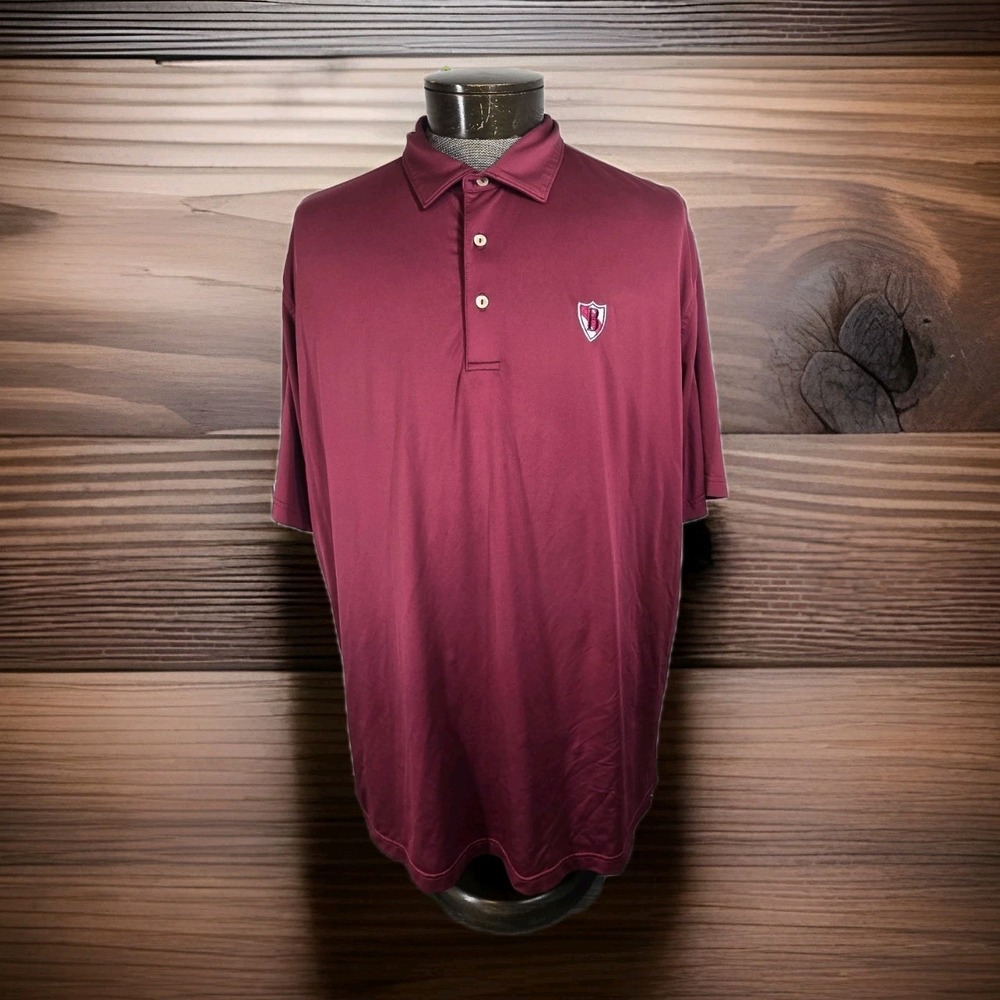 Peter Millar Summer Comfort Polo Shirt Mens XL‎ Red Short Sleeve Lightweight